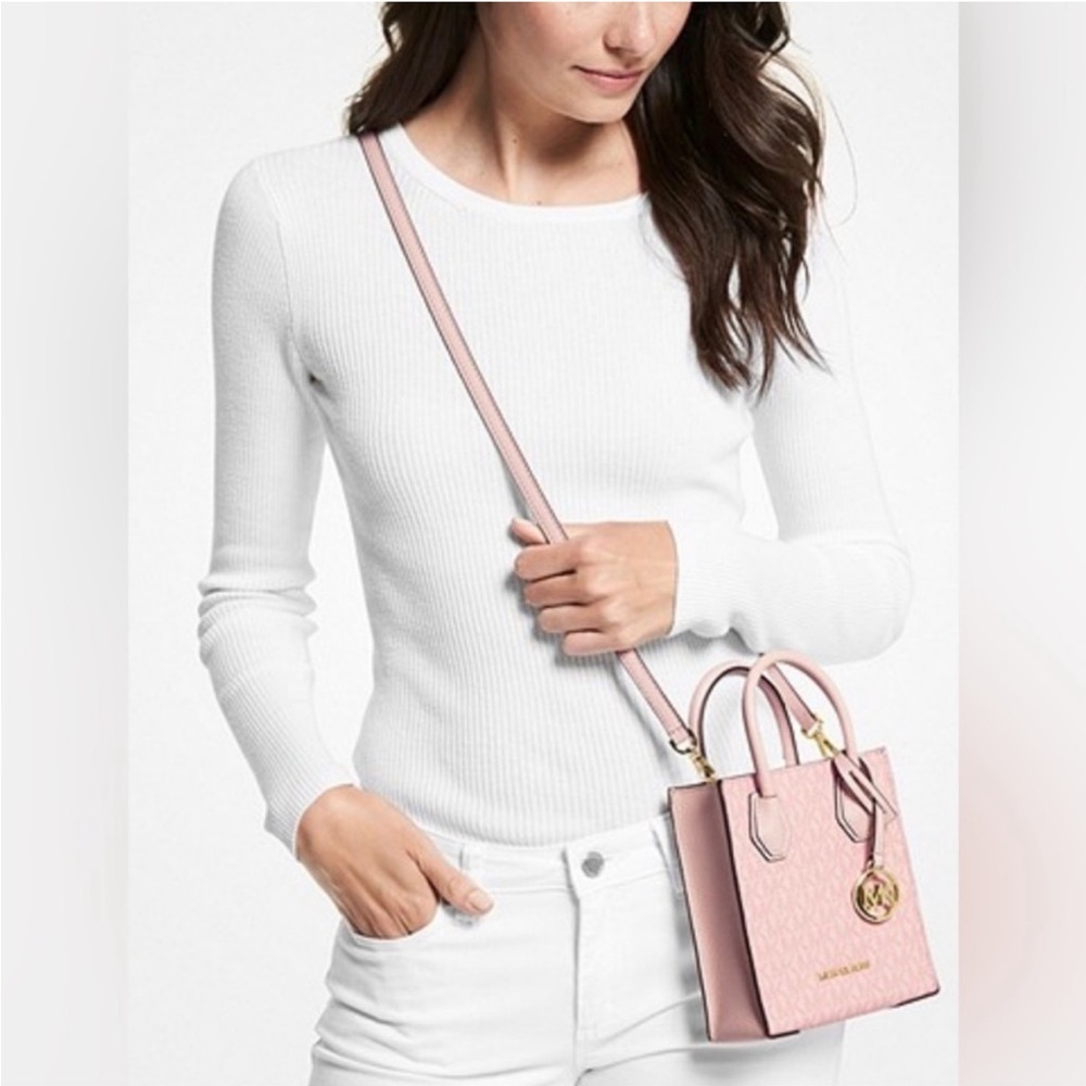 NWT MK Mini Pink Leather Crossbody - Picture 2 of 3